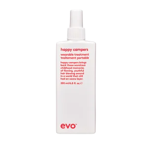 A sleek white spray bottle with red text sits against a plain background