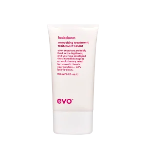 A lightweight tube containing a smoothing hair treatment with a minimalist design