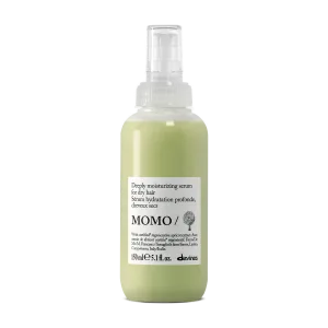 A light green serum bottle with a spray top, labeled for hair moisturizing